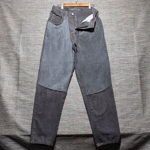 Corniche Jeans Mens 31x34 Gray Anatomically Contoured Suede Panel Straight Rare